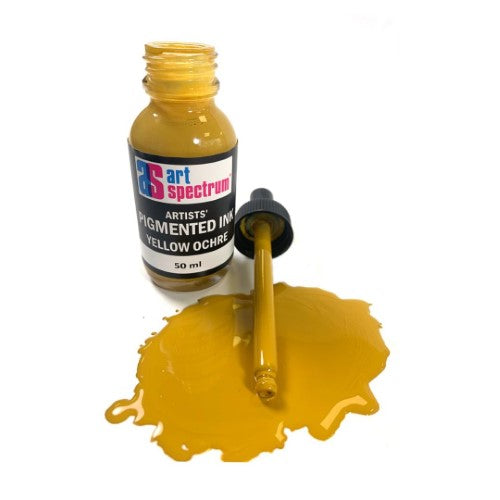 Art Spectrum Pigmented Inks 50ml YELLOW OCHRE