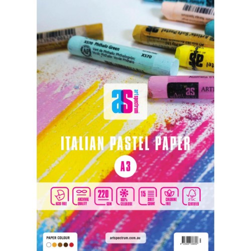 Art Spectrum Australian Colours 220gsm 15 Sheet Pastel Pads- A3