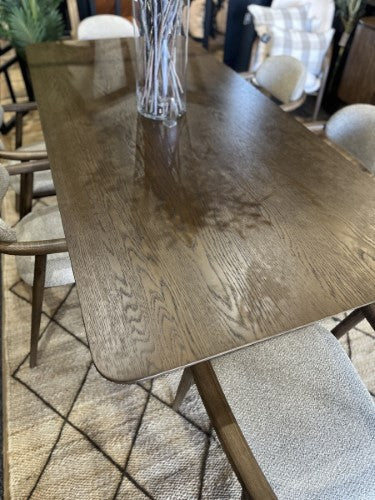 Cellini Dining Table - Ashwood Solid Base with Ashwood + Veneer Top