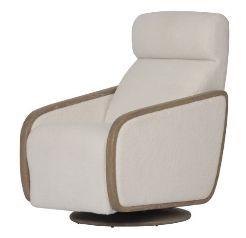 Oakmount Electric Recliner - Ashwood And Boucle Fabric