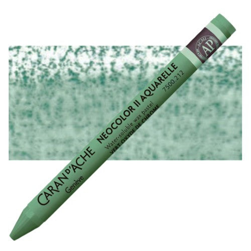 Caran d'Ache Neocolor II Aquarelle Pastel Crayons CHROMIUM OXYDE GREEN