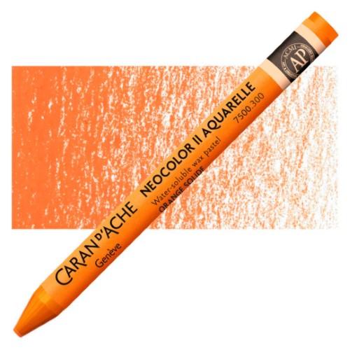 Caran d'Ache Neocolor II Aquarelle Pastel Crayons FAST ORANGE