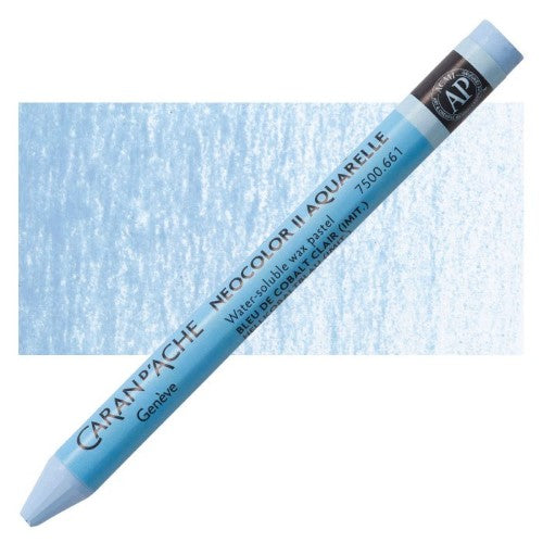 Caran d'Ache Neocolor II Aquarelle Pastel Crayons LT COBALT BLUE(HUE)