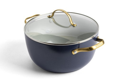 Padova Navy Blue Covered Casserole 24cm/4.7L - GreenPan