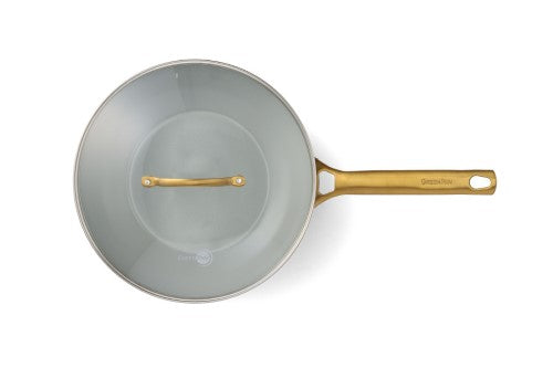 Padova Smokey Blue Covered Wok 28cm/3.7L - GreenPan