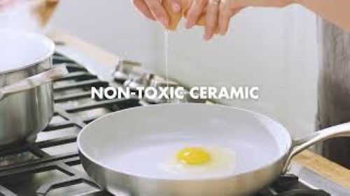 Padova Smokey Blue Covered Wok 28cm/3.7L - GreenPan