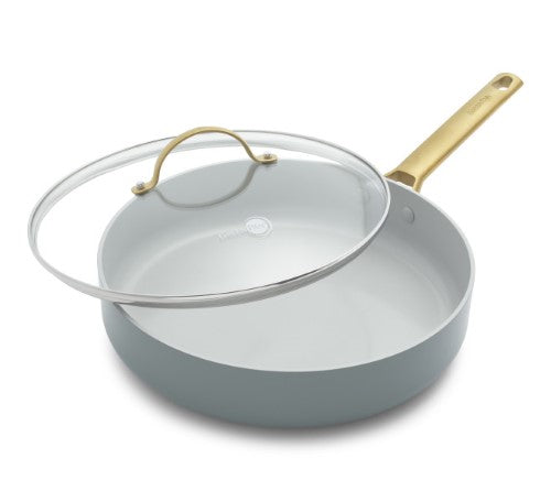 Padova Smokey Blue Covered Sauté Pan 28cm/3.6L - GreenPan