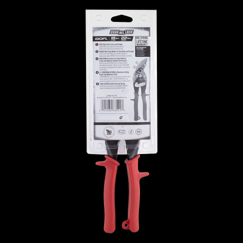 CHANNELLOCK Red Offset Aviation Snip - Left Cut
