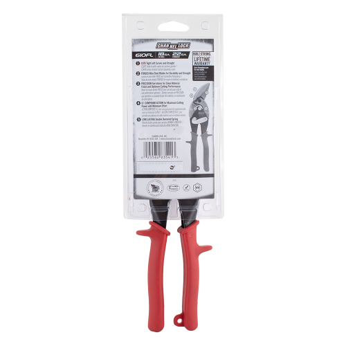 CHANNELLOCK Red Offset Aviation Snip - Left Cut