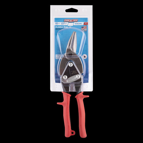 CHANNELLOCK Red Straight Aviation Snip - Left Cut