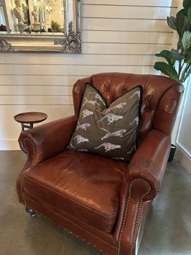 Snugg & Co. Cushion Cover - Leopard Printed Cushion Cover - Green Velvet