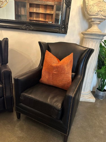 Snugg & Co. Cushion Cover - Patchwork Cushion Cover - Orange Corduroy