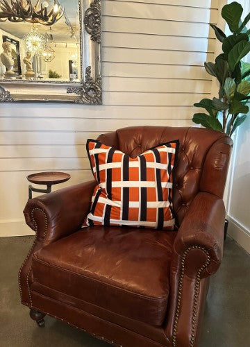 Snugg & Co. Cushion Cover - Printed Cushion Cover - Orange Velvet