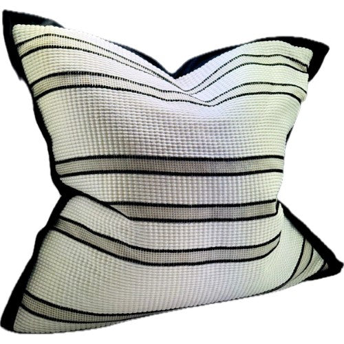 Snugg & Co. Cushion Cover - Jacquard Cushion Cover - Black White Jacquard - 55cm