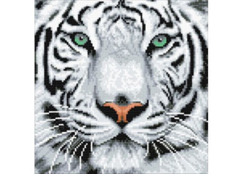 CrystalArt - White Tiger 30x30cm Kit