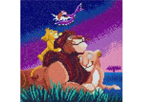 CrystalArt - Lion King Family 30x30cm Kit