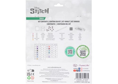 Stitch 18x18cm Crystal Art Card