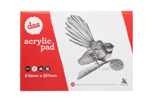 Das 400gsm 12 Sheet Acrylic Pads- A4