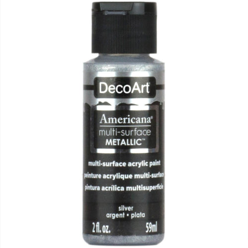 Decoart Americana Multi-Surface Metallic Paints 59ml SILVER