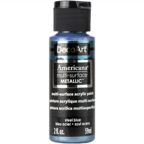 Decoart Americana Multi-Surface Metallic Paints 59ml STEEL BLUE