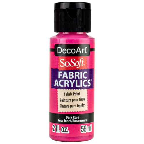 Decoart Sosoft Fabric Paints 59ml DARK ROSE