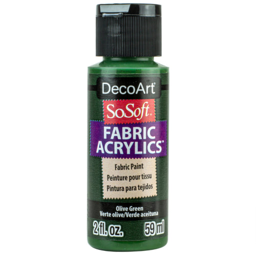 Decoart Sosoft Fabric Paints 59ml OLIVE GREEN