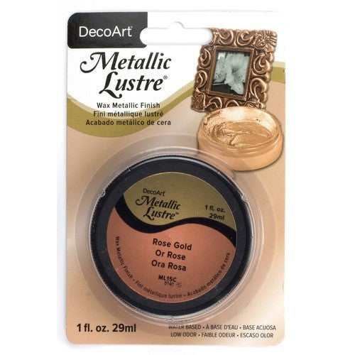 Decoart Metallic Lustre Waxes 59ml ROSE GOLD