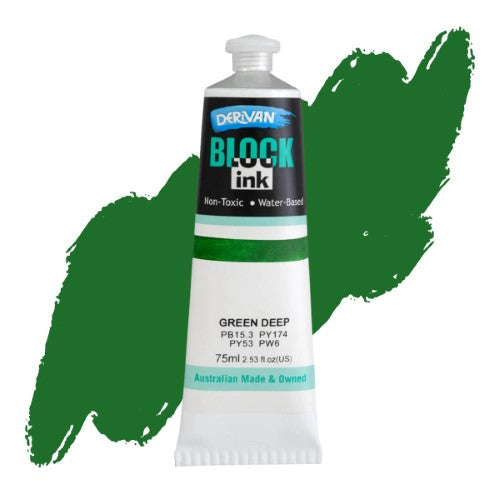 Derivan 75ml Block Inks GREEN DEEP