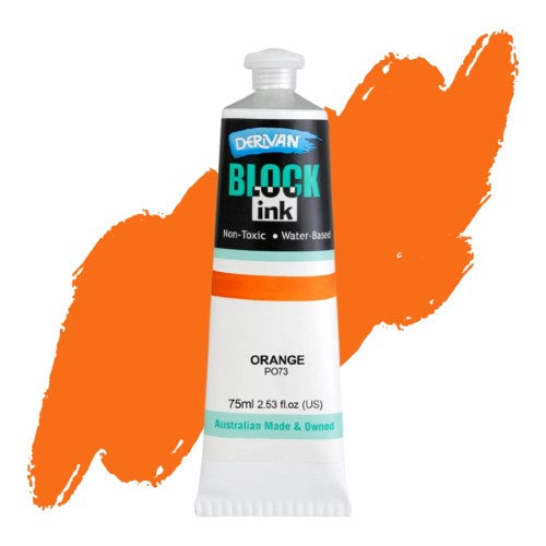 Derivan 75ml Block Inks ORANGE