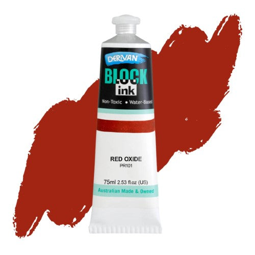 Derivan 75ml Block Inks RED OXIDE