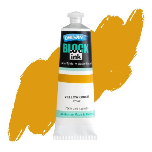 Derivan 75ml Block Inks YELLOW