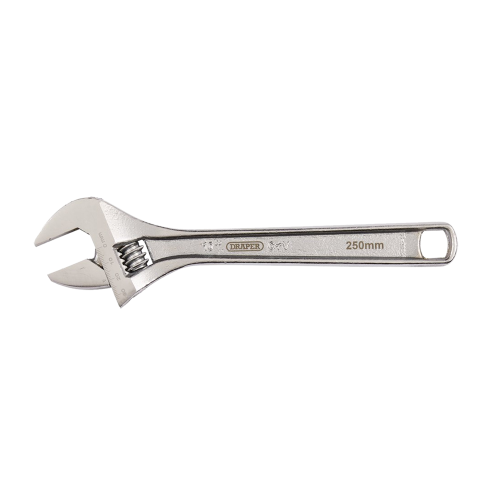 DRAPER 250mm Chrome Plated Adjustable Wrench