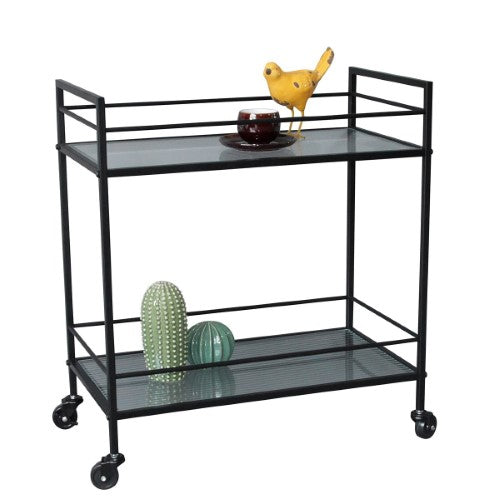 Metal Bar Cart - Black - 67cm