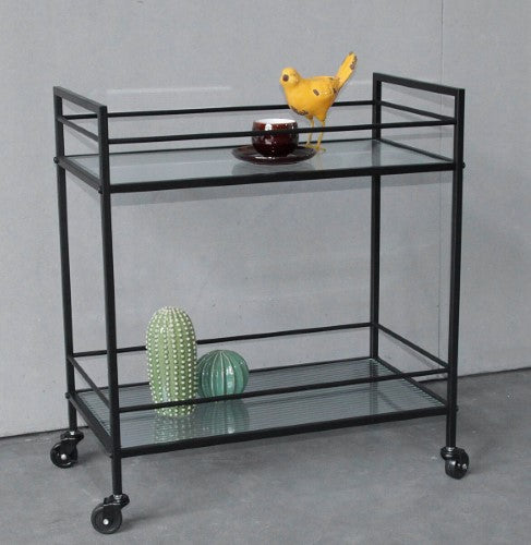 Metal Bar Cart - Black - 67cm