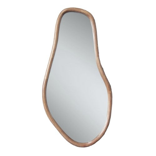 Wooden Squiggle Mirror - Natural - 450x900x30