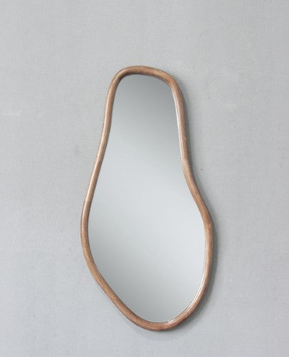 Wooden Squiggle Mirror - Natural - 450x900x30