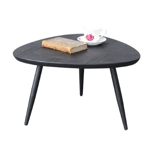 Wooden Side Table - Black -56cm