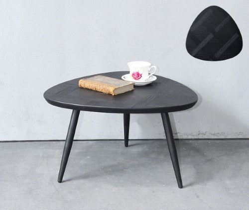 Wooden Side Table - Black -56cm