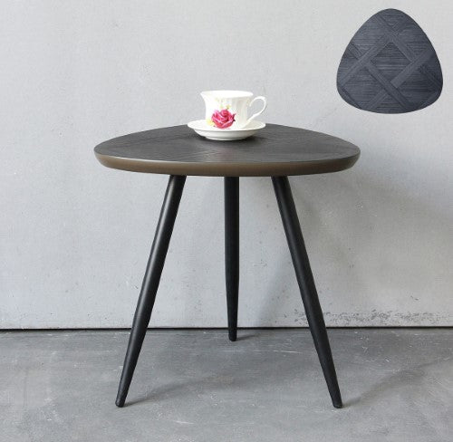 Wooden Side Table - Black - 45cm