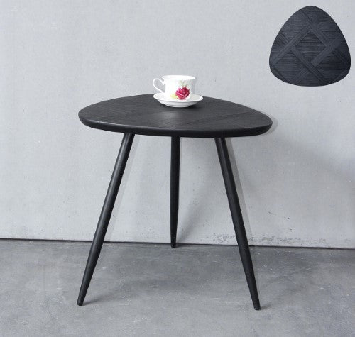 Wooden Side Table - Black - 64cm