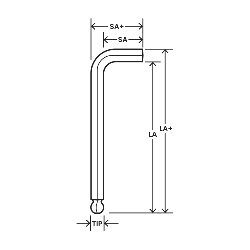 EKLIND 3/32" Long Series Ball Hex L-Key