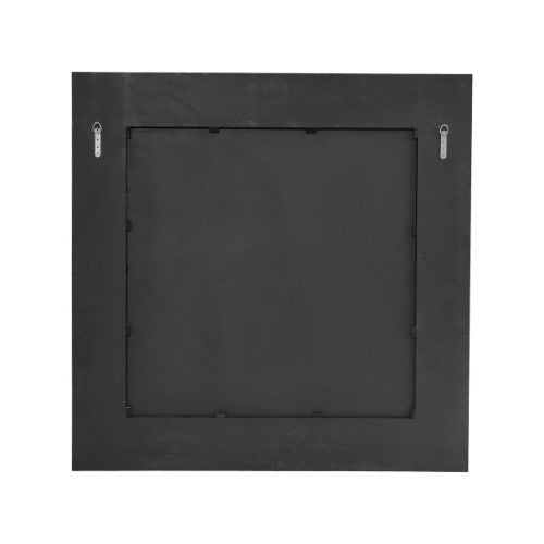 Black Oak & Gold Square Mirror - Oak Veneer - 140cm