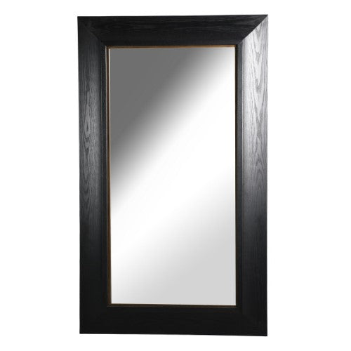Black Oak Rectangle Wall Mirror - Oak Veneer - 180cm
