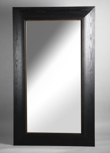 Black Oak Rectangle Wall Mirror - Oak Veneer - 180cm