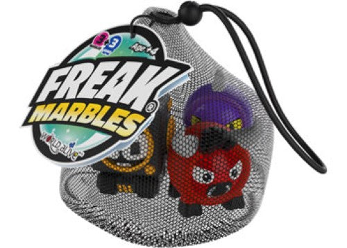 Freak Marbles - Drawstring Mesh Bag w. 3 Marbles C