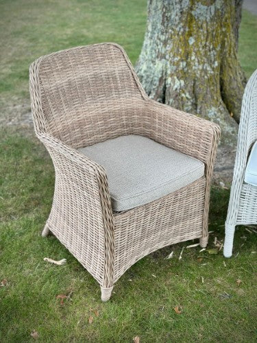 Raffles Bay Outdoor Wicker Chair with Outdoor Seat Cushion - Natural