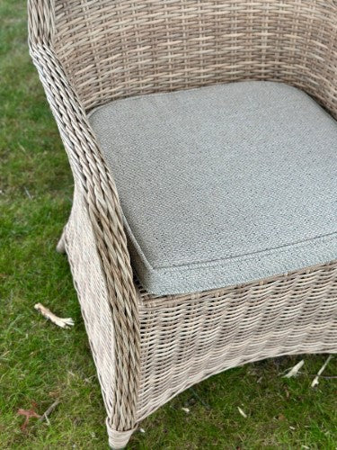 Raffles Bay Outdoor Wicker Chair with Outdoor Seat Cushion - Natural
