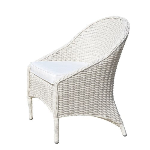 Noosa Outdoor Wicker withoutdoor Seat Cushion - White