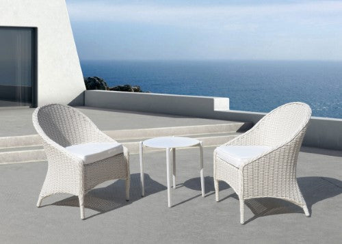Noosa Outdoor Wicker withoutdoor Seat Cushion - White