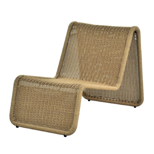 M Relax Outdoor Lounger - Natural - Alu Frame with Outdoor Wicker